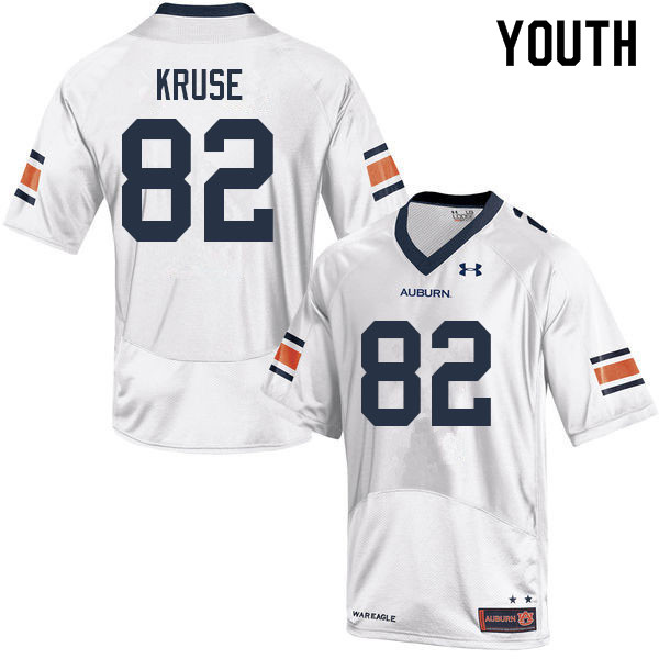 Youth Auburn Tigers #82 Jake Kruse White 2022 College Stitched Football Jersey